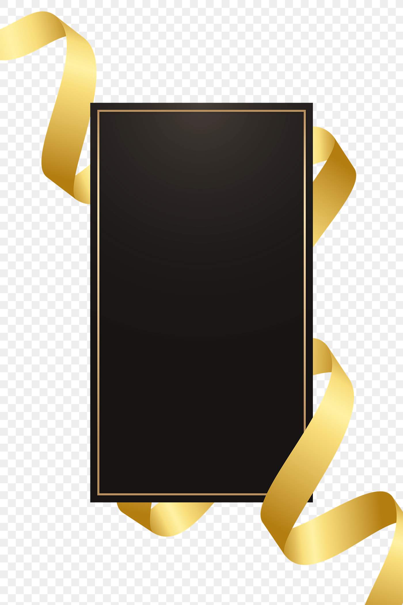Golden ribbon frame | Royalty free stock transparent png - 1234224