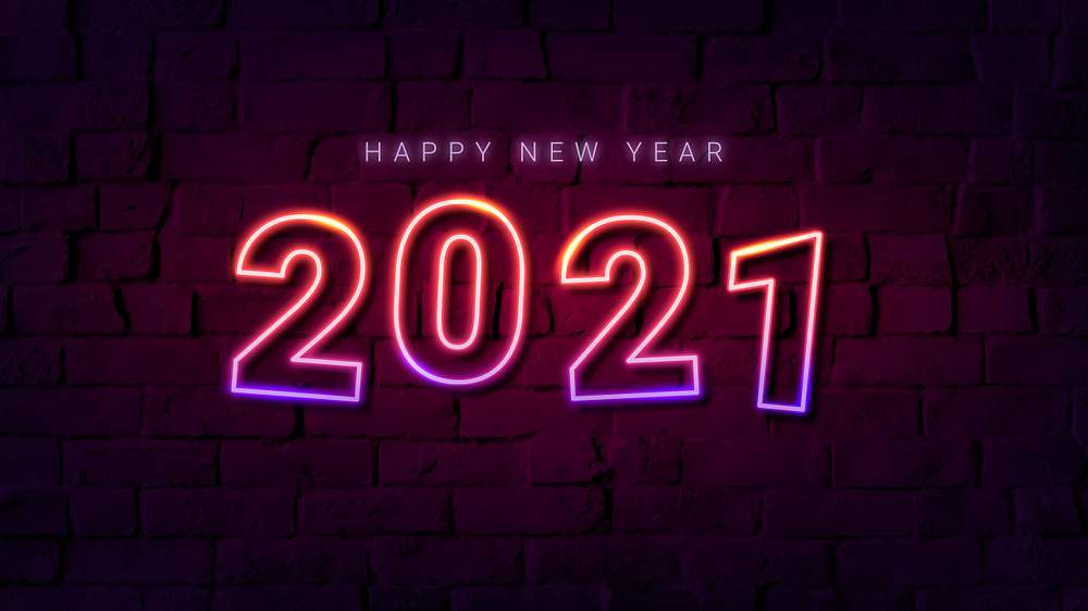 Neon bright happy new year | Free Photo - rawpixel