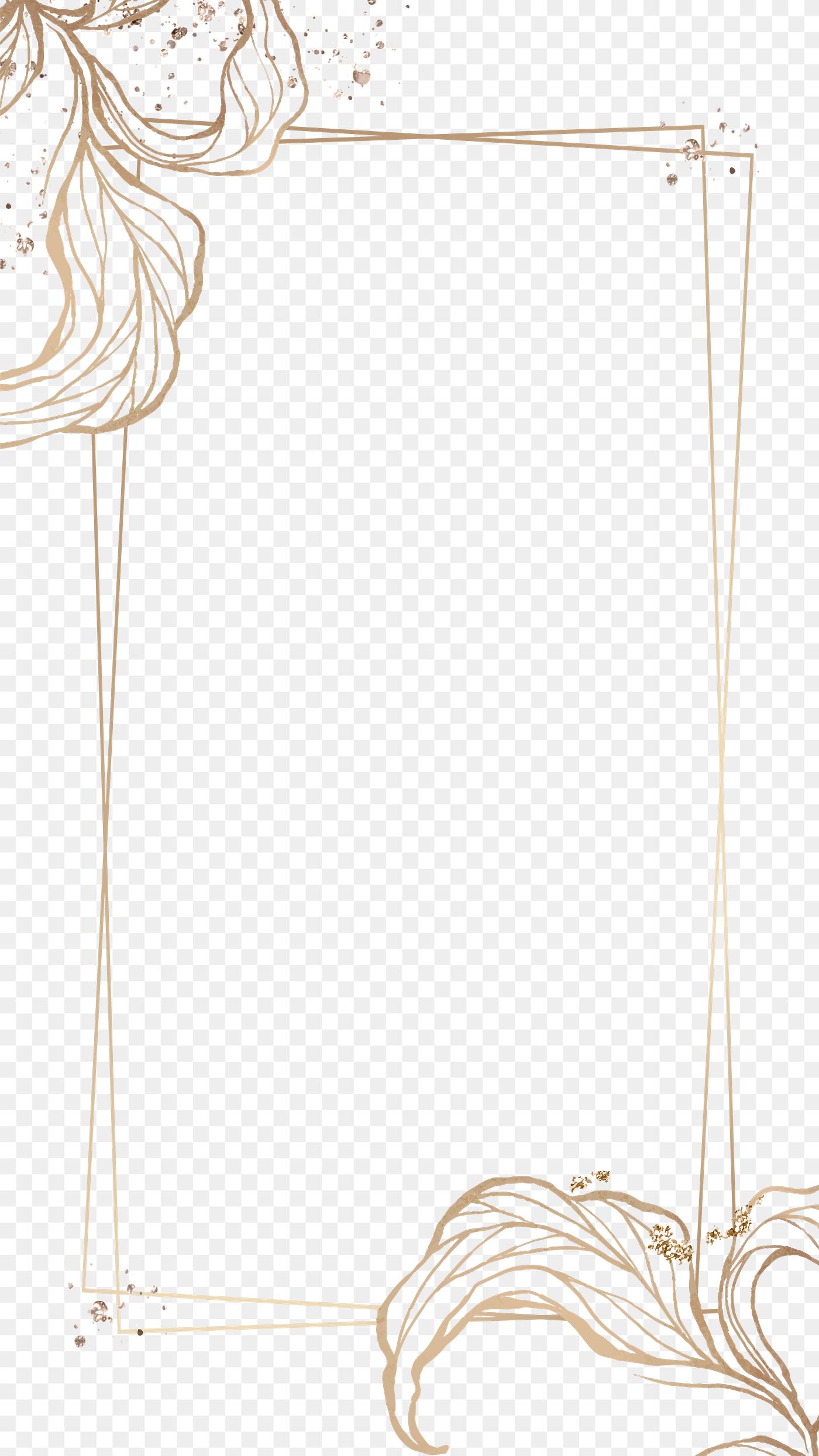 Download Metallic floral frame png | Royalty free transparent png ...