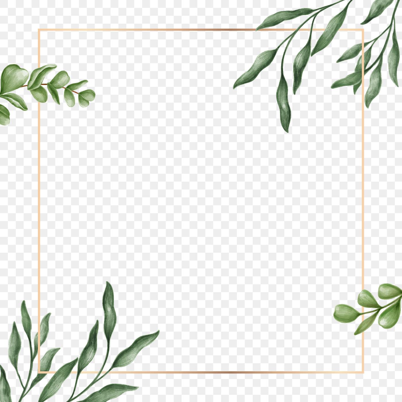 Botanical leaf frame png | Royalty free stock transparent png - 2032807