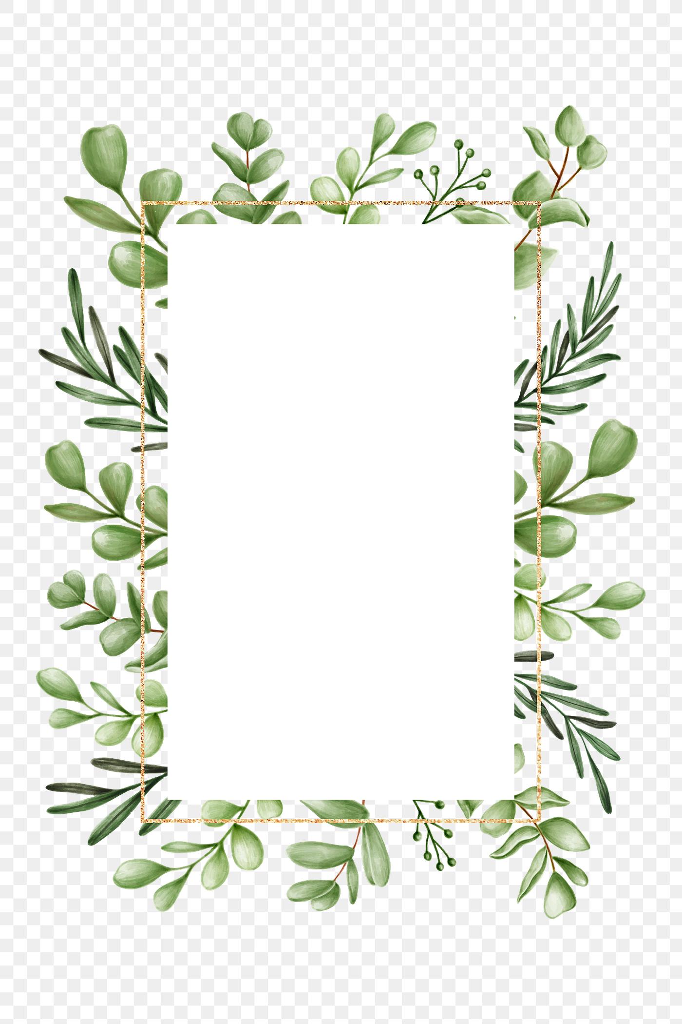 Botanical leaf frame png | Royalty free transparent png - 2032927