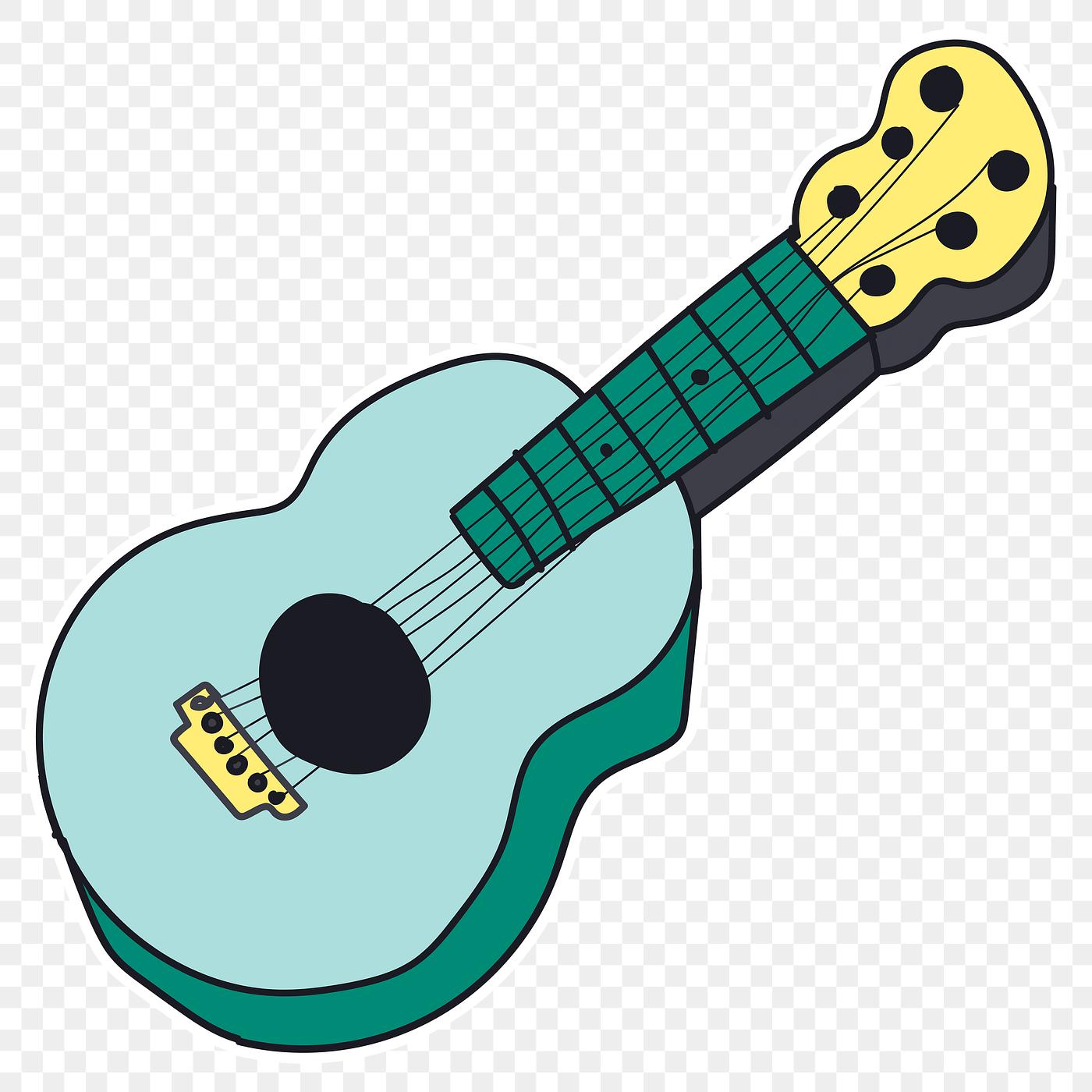 cute mint green guitar sticker png royalty free stock