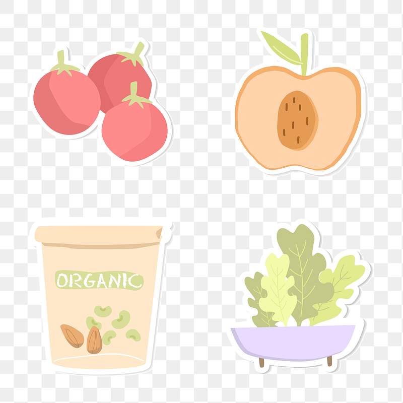 Simple Natural Food Vector Set High Resolution Royalty Free Stock Vector Rawpixel