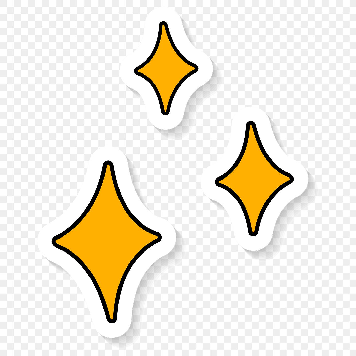 Twinkling stars sticker png | Royalty free stock illustration - 2034649