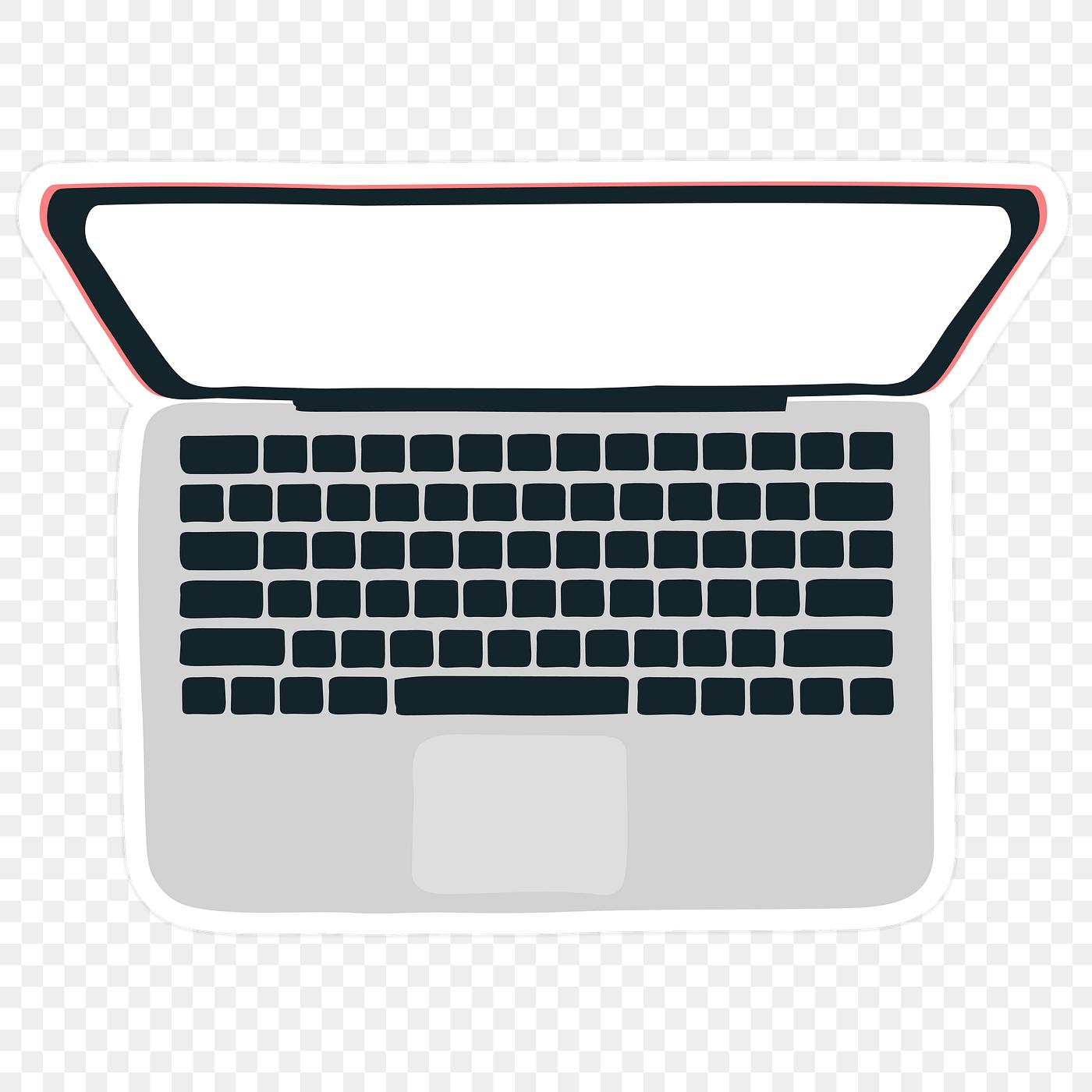 Download Laptop flat lay sticker png | Royalty free stock ...