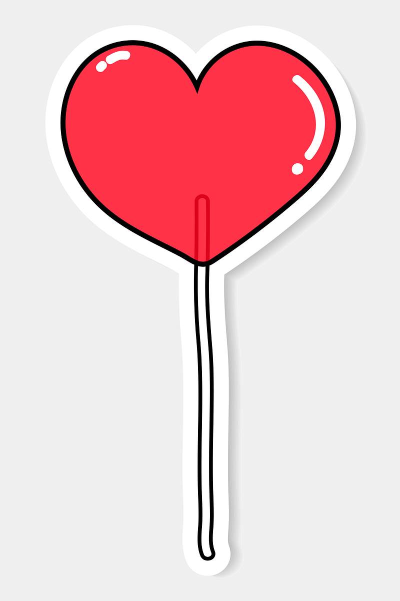 Download Red Heart Sticker Royalty Free Stock Psd Mockup High Resolution Design