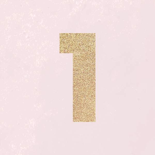 Number 1 glitter typography | Free stock vector | High Resolution design