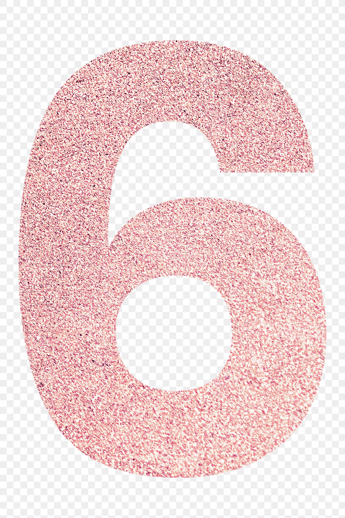 number 6 glitter typography free transparent png 2107873