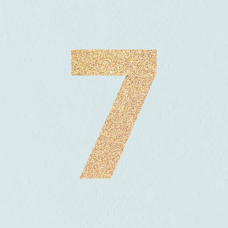 Golden glitter number set | Free transparent png - 2107870