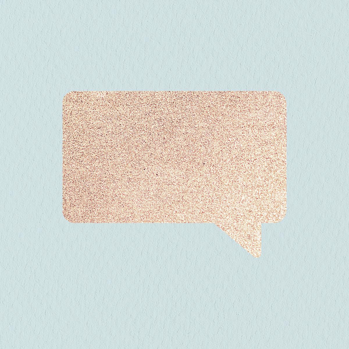 Glitter speech bubble illustration | Free PSD - rawpixel
