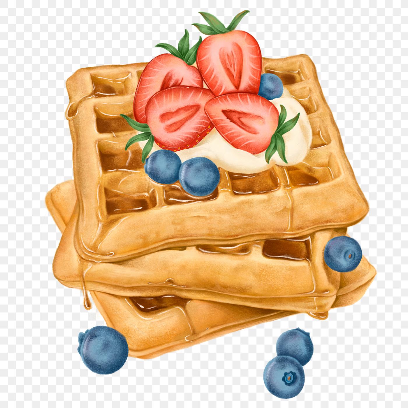 Delicious stacked waffles png | Free transparent png - 2048620