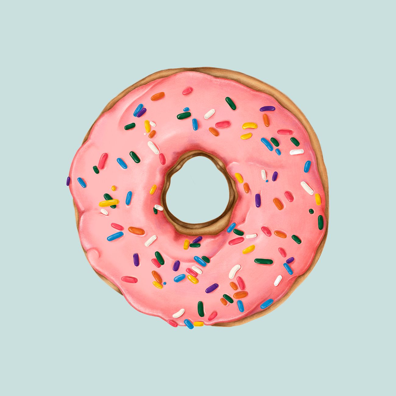 Download Pink donut template | Free illustration - 2048583