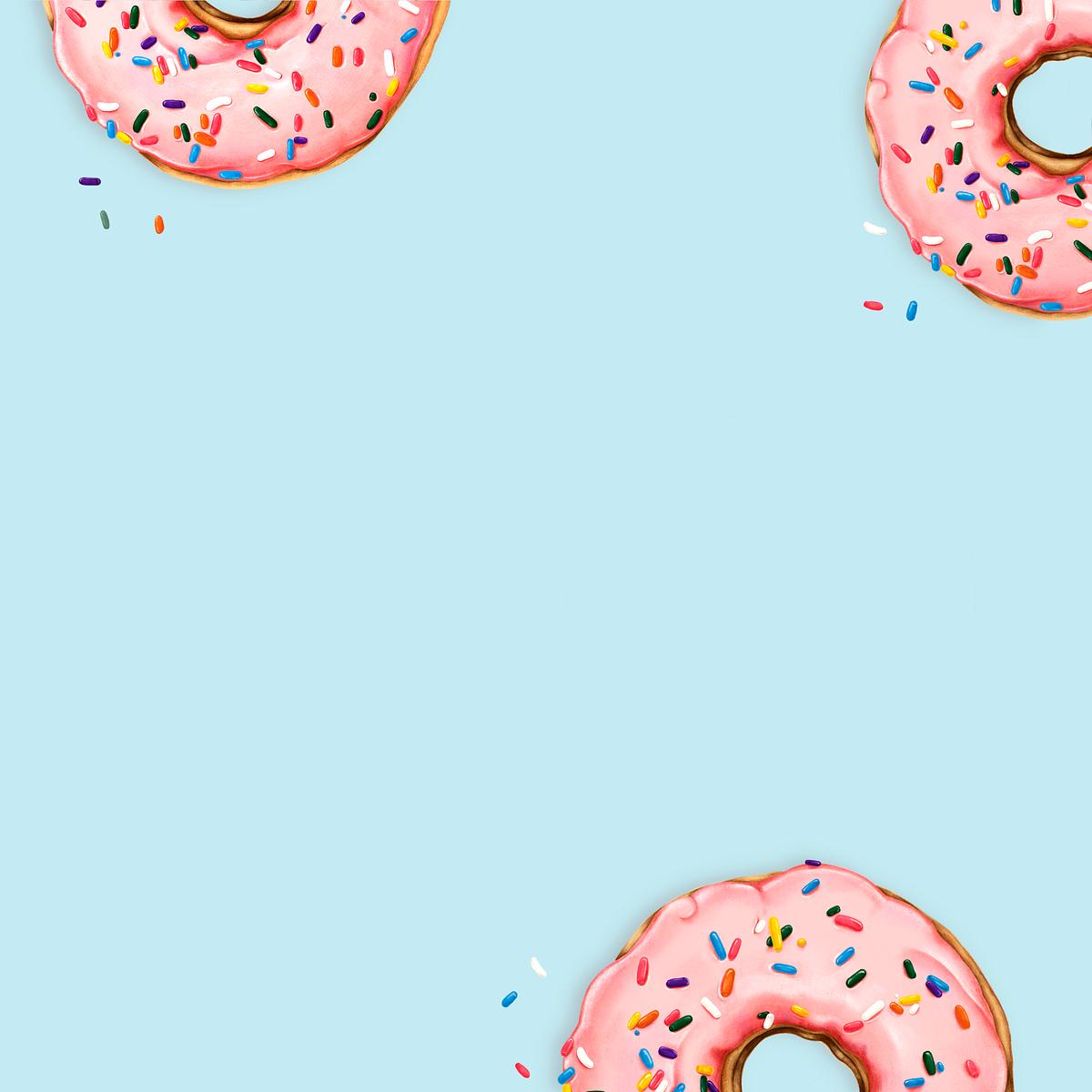 Donut Patterned Frame Template Free Psd High Resolution Mockup