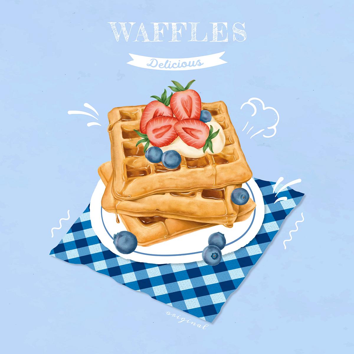 Hand Drawn Sweet Waffles Vector Free Vector Rawpixel Hand Drawn Sweet Waffles Vector Free Vector Rawpixel