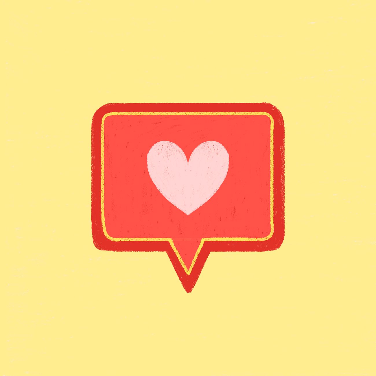 Love Speech Bubble Illustration Love Speech Bubble Illustration