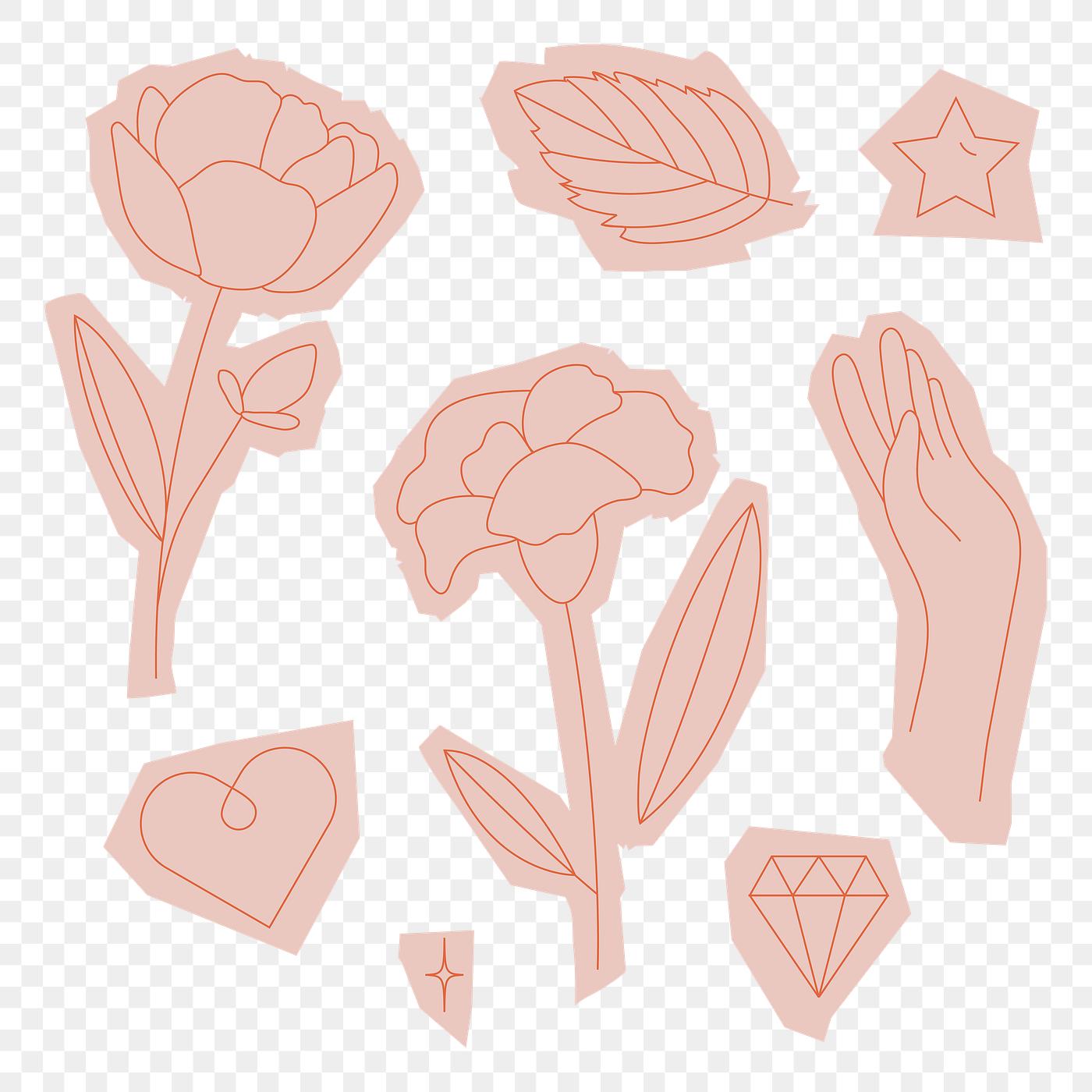 Minimal flowers png | Royalty free stock transparent png - 2044468