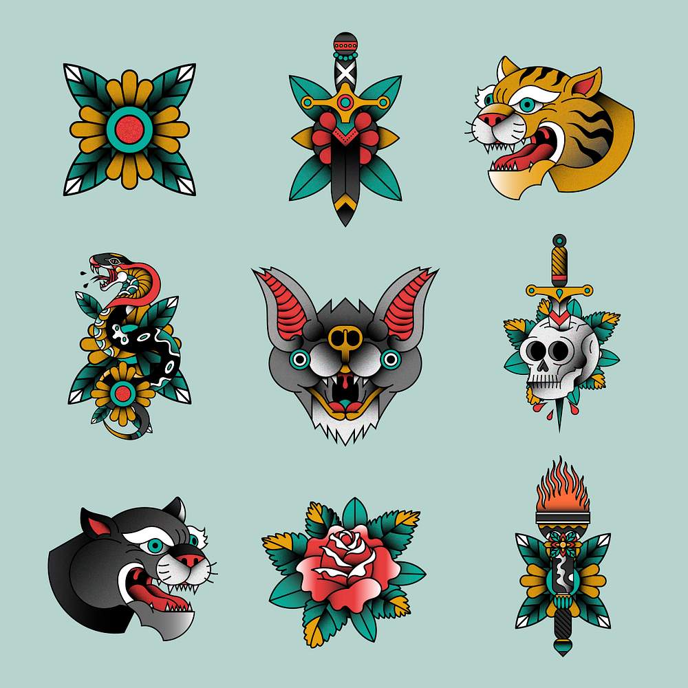 Vintage Tattoo Images Free Vectors, PNGs, Mockups & Backgrounds