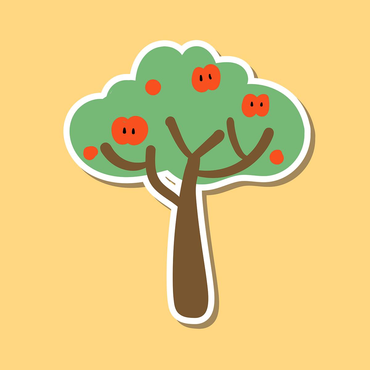 Cute Apple Tree Sticker Design Free Psd Sticker Rawpixel Cute Apple Tree Sticker Design Free Psd Sticker Rawpixel