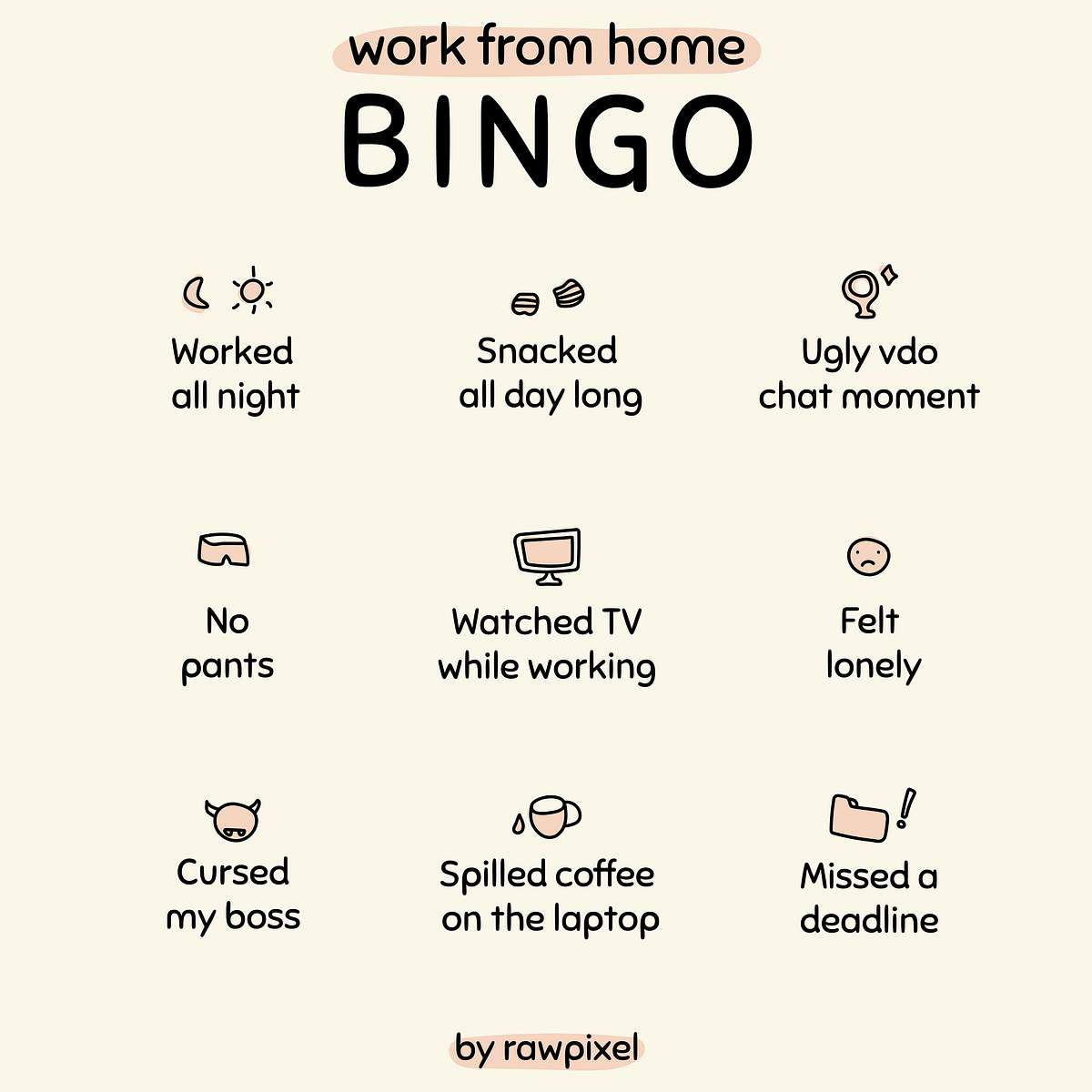 Workplace bingo template Workplace bingo template