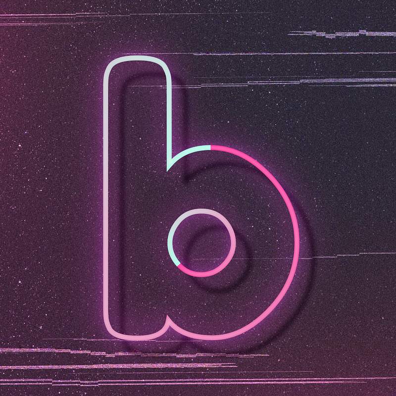 Gradient pink neon letter b | Premium Photo - rawpixel