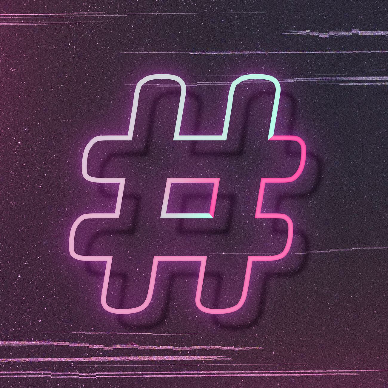 Pink neon glow hashtag symbol | Free Vector - rawpixel