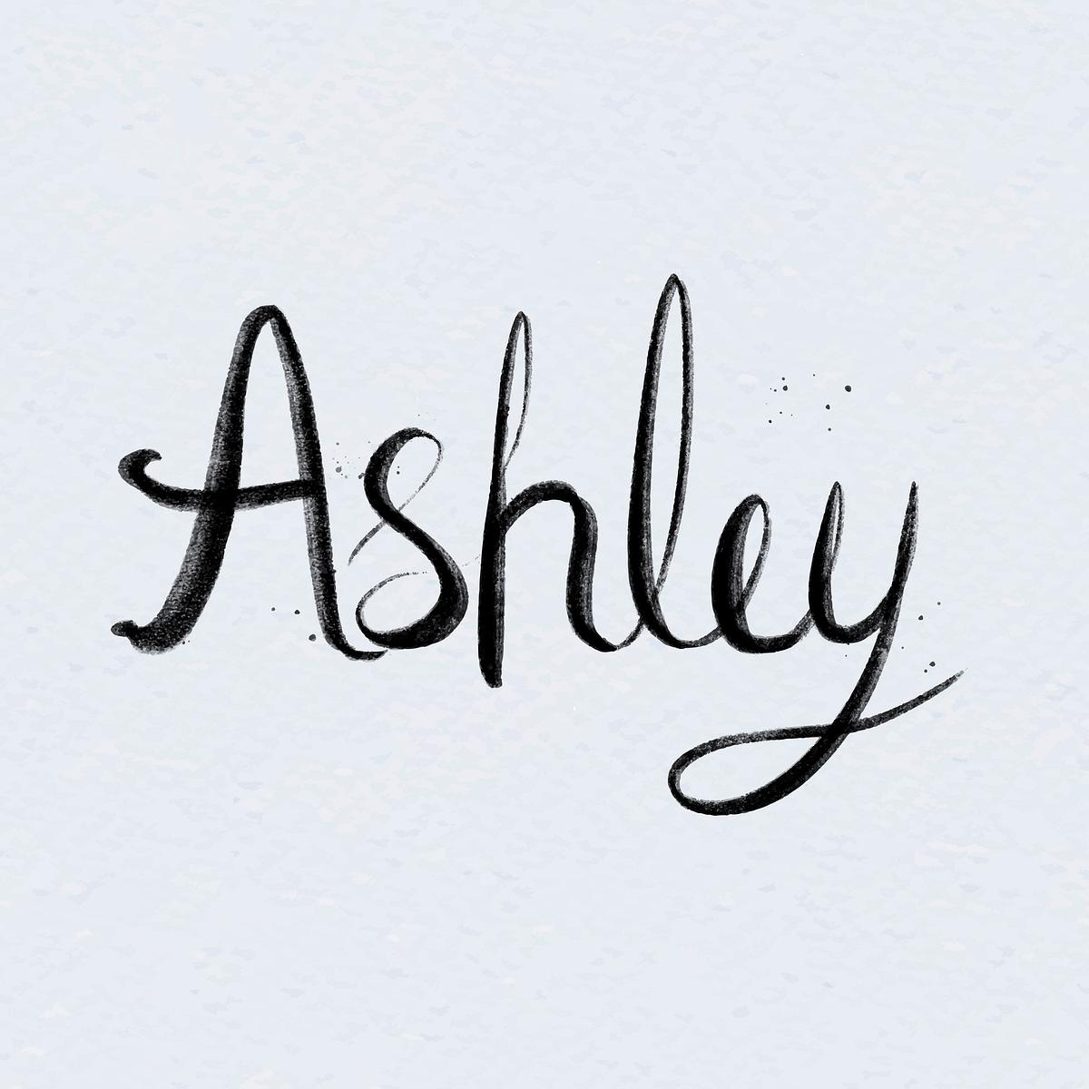 Hand drawn vector Ashley font Free Vector rawpixel