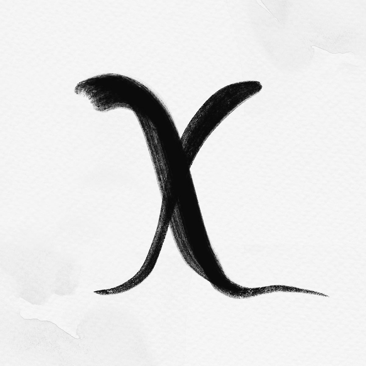 x en cursive - 11 Letter x cursive hand drawn | Free Photo - rawpixel