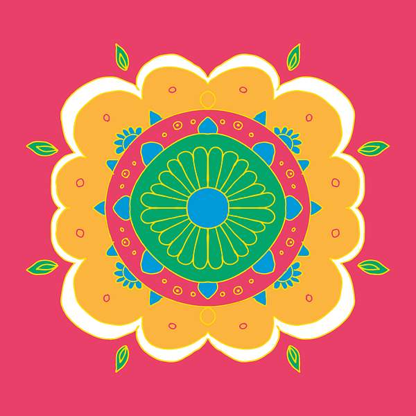 Diwali Indian Rangoli Vector Design Free Vector 2653360