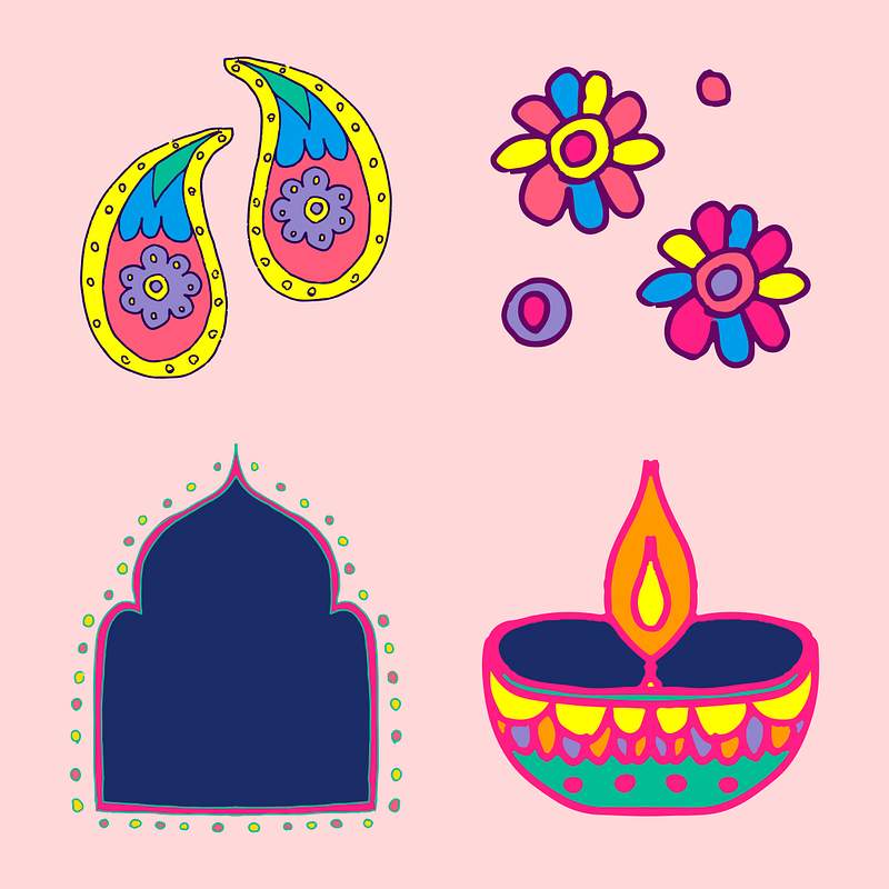 Diwali Indian Rangoli Psd Candle Set Illustration Free Illustration 2653121