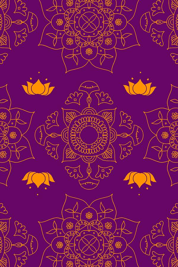 Purple Diwali Indian Mandala Background Free Illustration 2658673