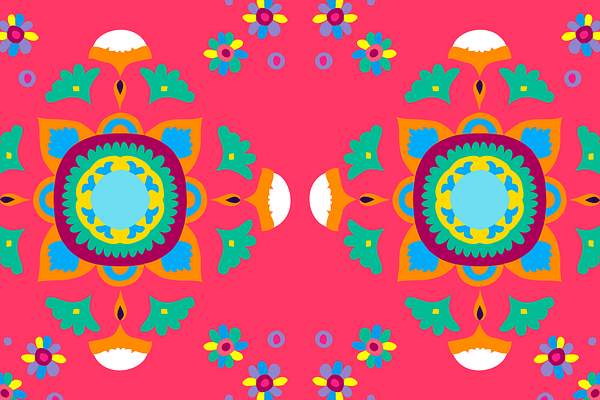 Diwali Indian Rangoli Pattern Vector Background Free Vector 2653399