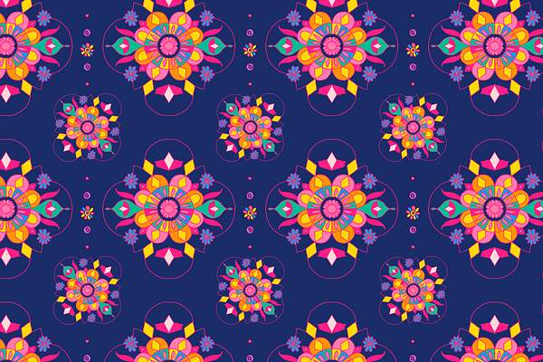 Diwali Indian Vector Mandala Pattern Rangoli Background Free Vector 2658439