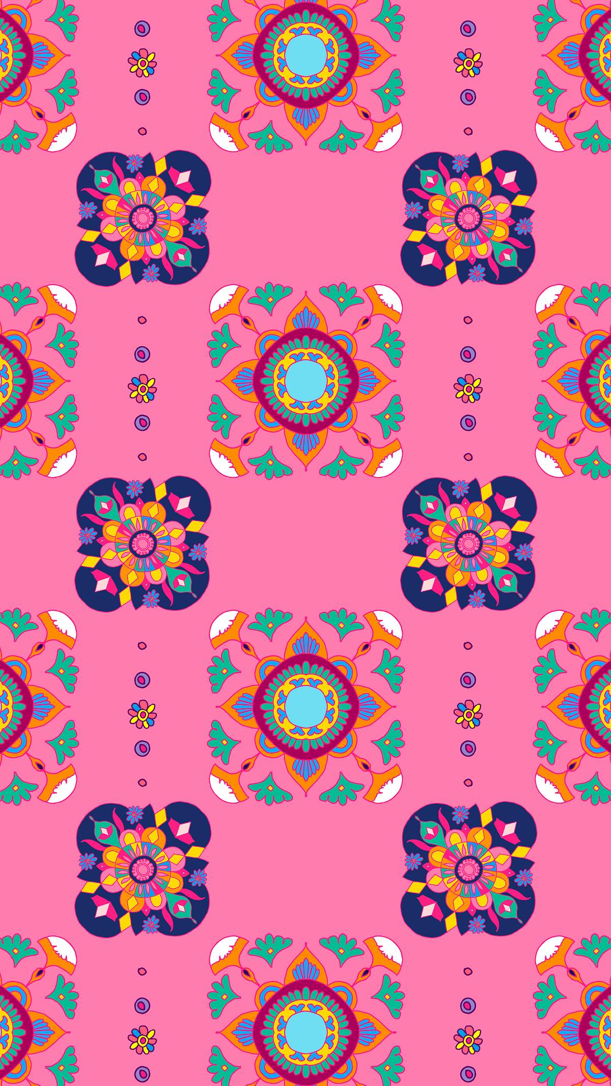 Diwali Indian Mandala Vector Pattern Phone Wallpaper Royalty Free Vector 2658447