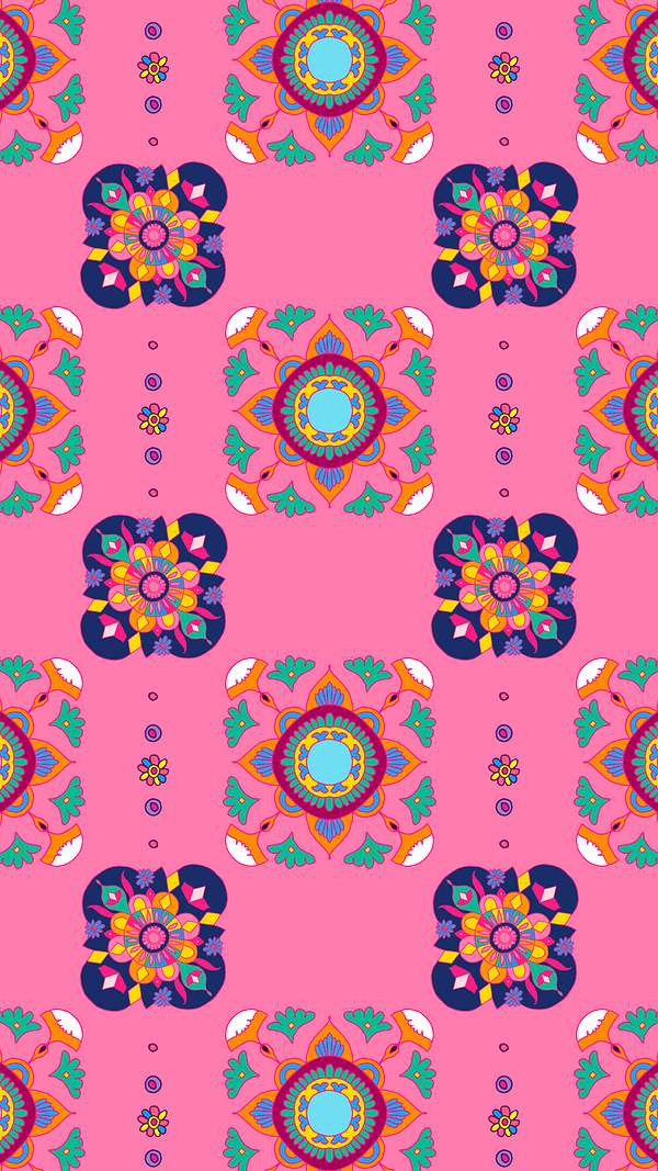 Diwali Indian Mandala Vector Pattern Phone Wallpaper Royalty Free Vector 2658447