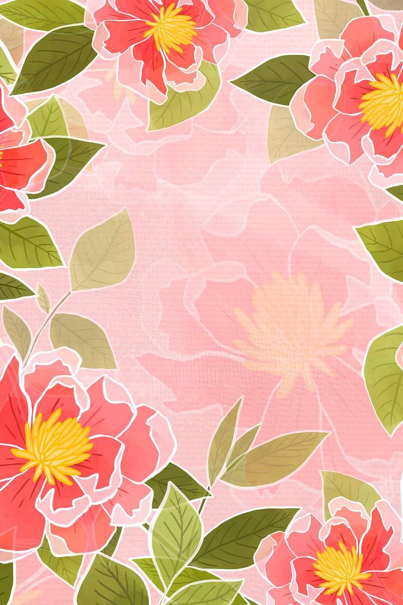 Flower background, abstract border design | Premium PSD - rawpixel