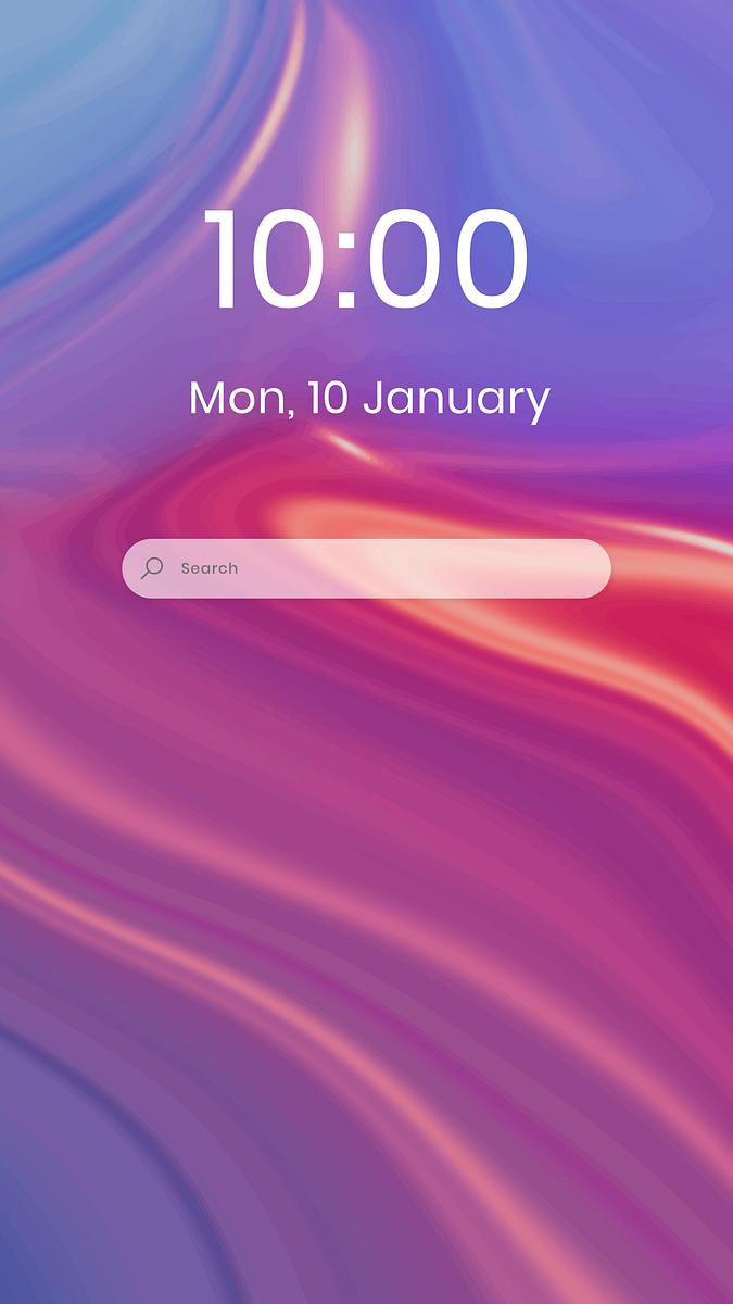 Mobile lock screen template psd Free PSD rawpixel