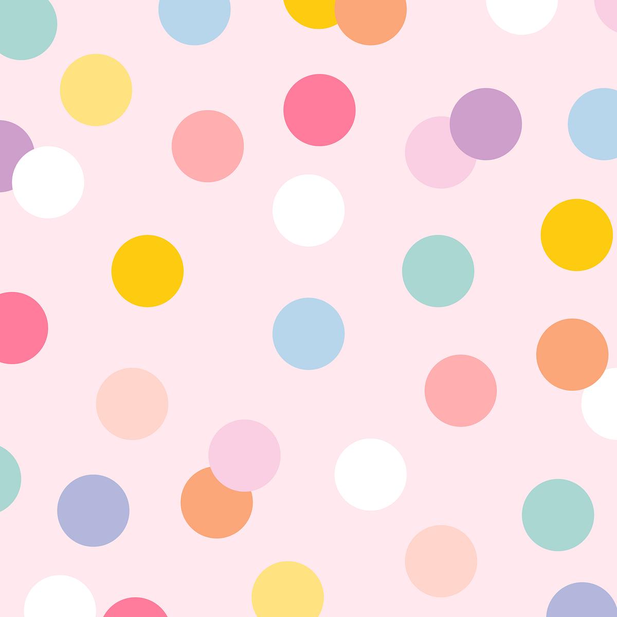 Cute background vector with polka | Free Vector - rawpixel