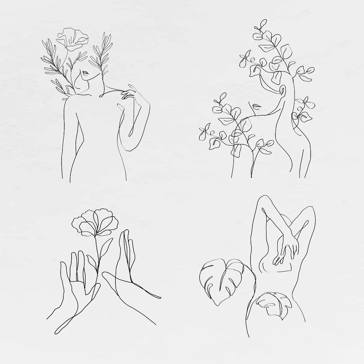 Minimal woman’s body vector line | Premium Vector - rawpixel