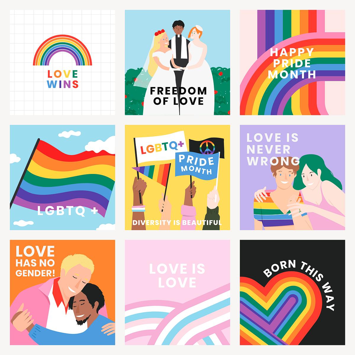 LGBTQ and pride month template Premium PSD rawpixel