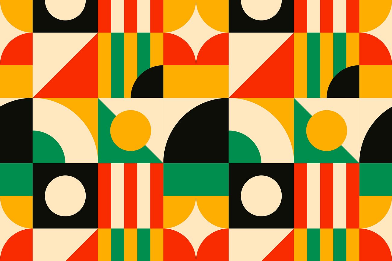 Bauhaus inspired pattern vector flat Free Vector rawpixel