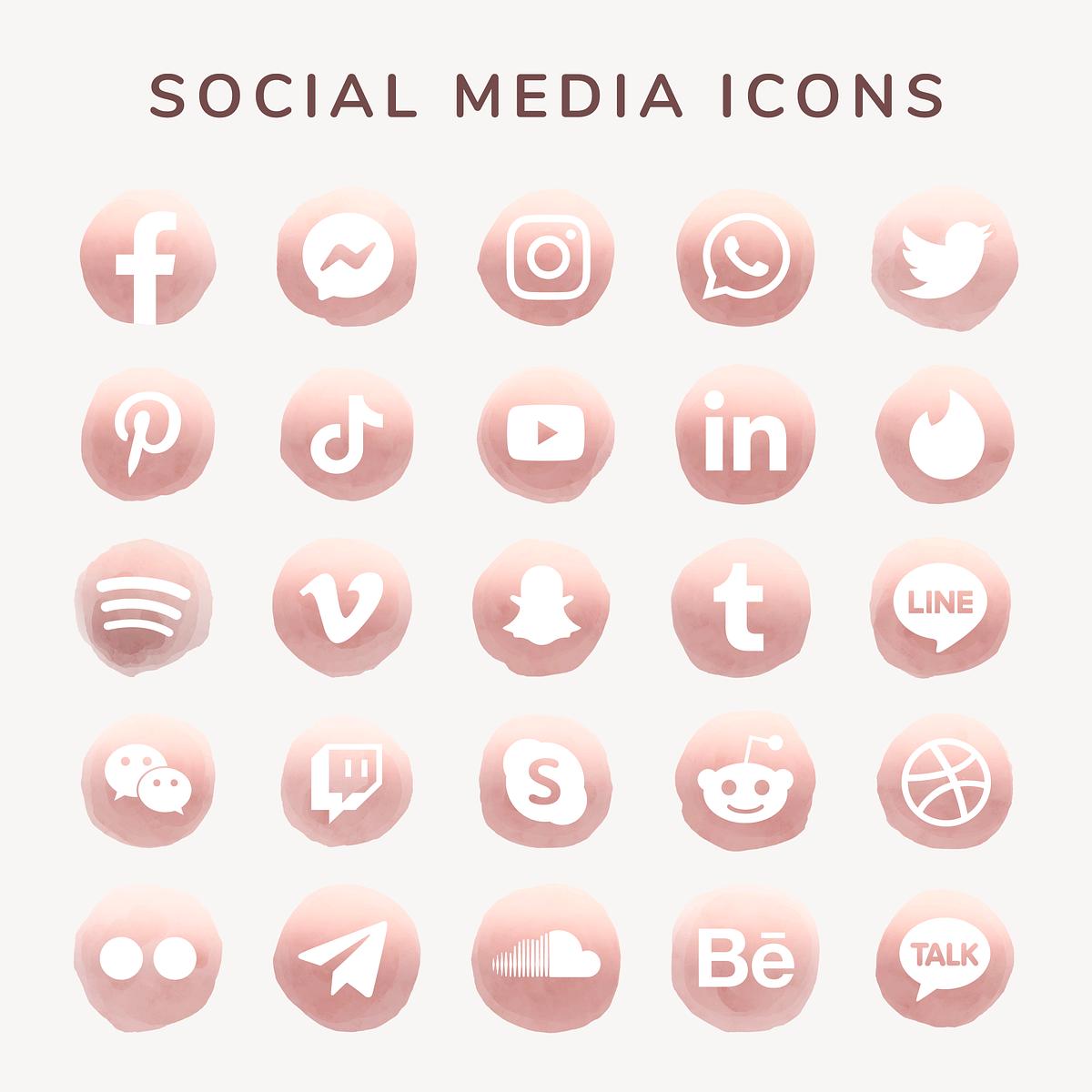 Social media icons psd set | Premium PSD - rawpixel