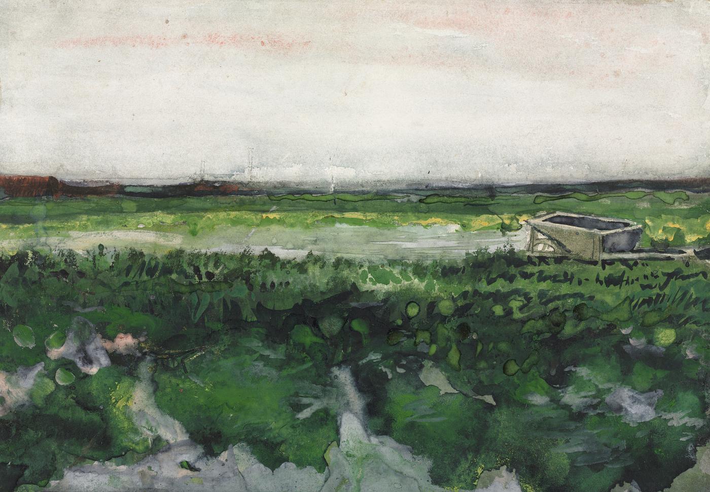 Landscape with Wheelbarrow by Van Gogh Landscape with Wheelbarrow (1883) by Vincent Van Gogh. Original from The Cleveland Museum of Art. Digitally enhanced by...