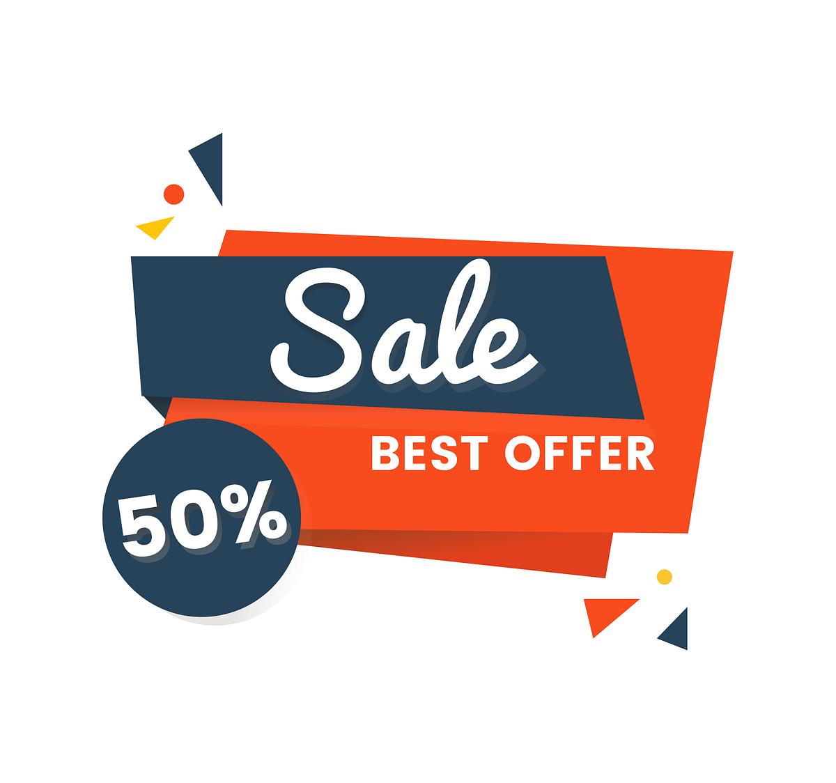 colorful shopping sale badge
