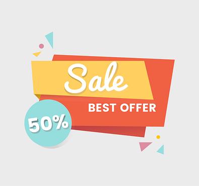 colorful shopping sale badge design id 463321
