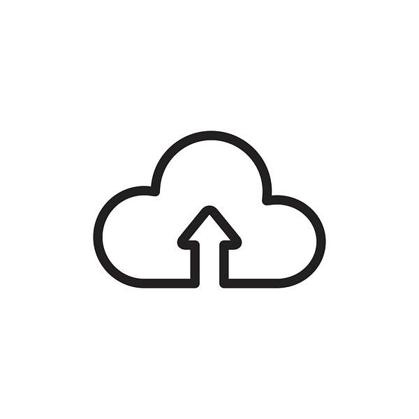 Upload To Cloud Icon Vector Free Vector