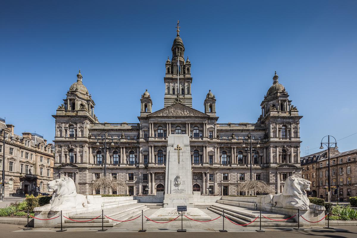 Here is a photograph taken from outside… | Free public domain photo Here is a photograph taken from outside Glasgow City Chambers. Located in Glasgow, Scotland, UK. Original public domain image…